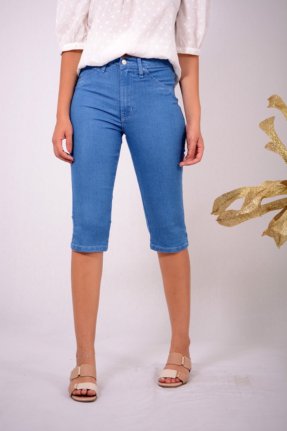BERMUDA JEANS CORSÁRIO DELAVE