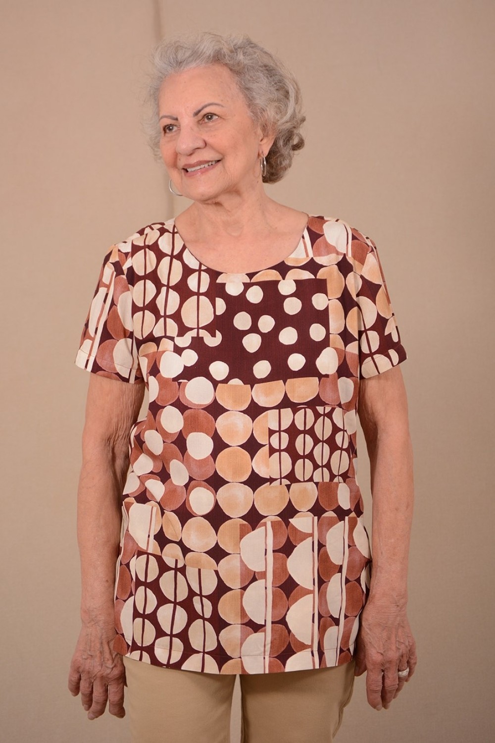 BLUSA VISCOSE ESTAMPA VERSAILLES
