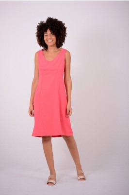 VESTIDO CREPE RECORTES