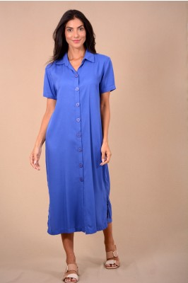 VESTIDO CHEMISE VISCOSE SARJADA