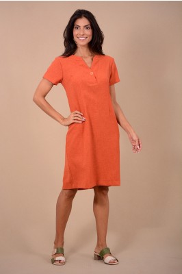 VESTIDO CREPE DETALHE BOTÃO
