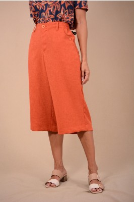 PANTACOURT CREPE DETALHE BOTAO