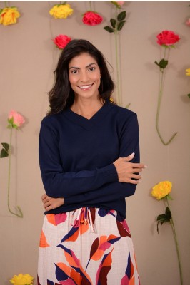 BLUSA TRICOT DECOTE V