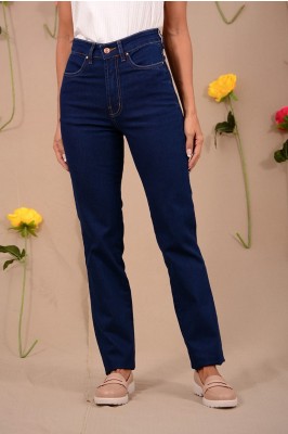 CALÇA JEANS RETA PESPONTO DUPLO