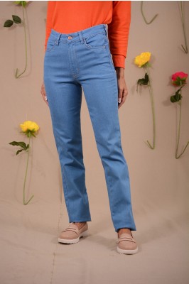 CALÇA JEANS RETA PESPONTO