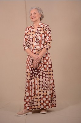 VESTIDO VISCOSE ESTAMPA VERSAILLES